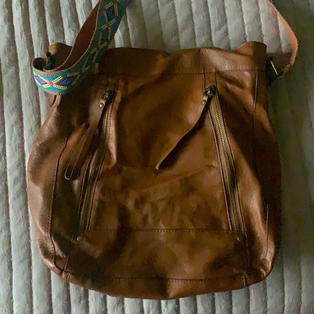 Leather tote purse